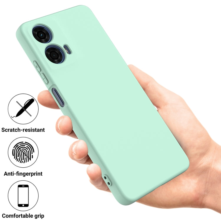 For Motorola Moto G24 Power Pure Color Liquid Silicone Shockproof Phone Case(Green) - Motorola Cases by buy2fix | Online Shopping UK | buy2fix