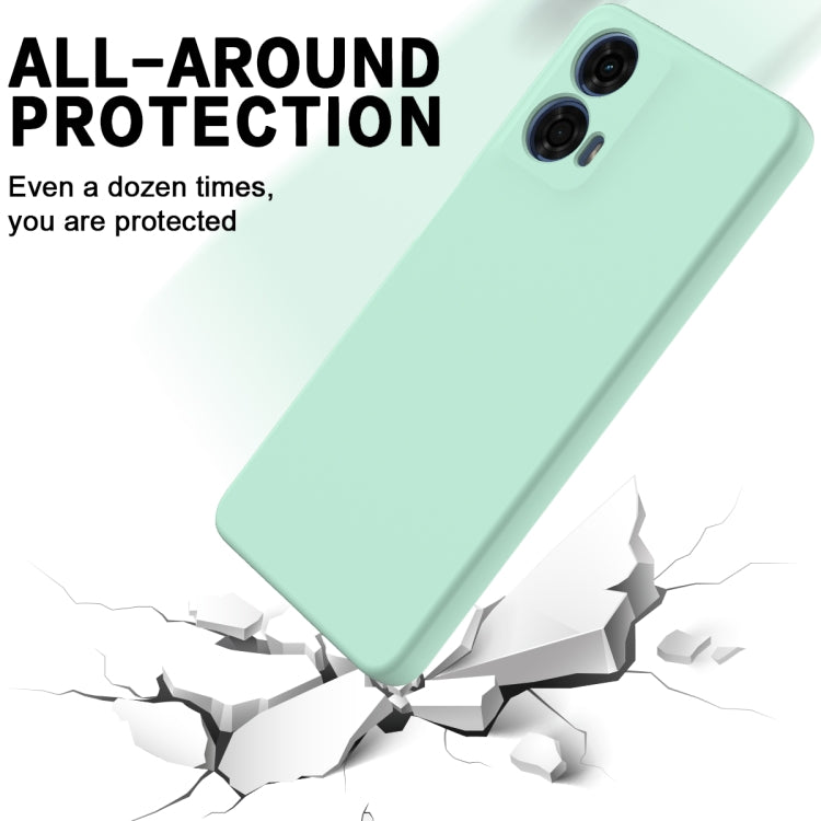 For Motorola Moto G24 Power Pure Color Liquid Silicone Shockproof Phone Case(Green) - Motorola Cases by buy2fix | Online Shopping UK | buy2fix