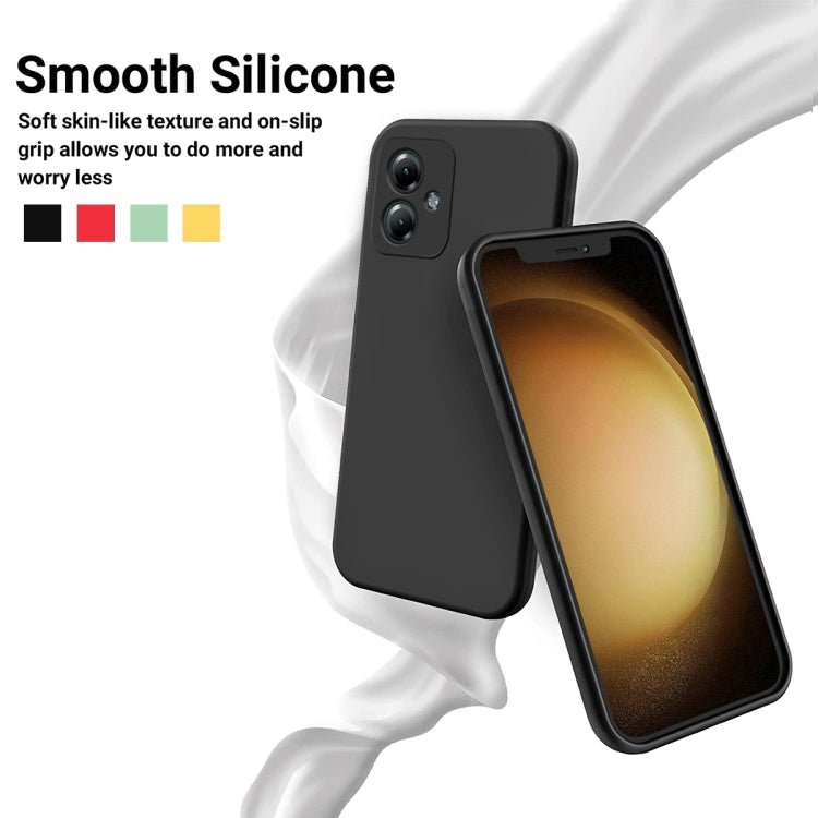 For Motorola Moto G64 Pure Color Liquid Silicone Shockproof Phone Case(Black) - Motorola Cases by buy2fix | Online Shopping UK | buy2fix