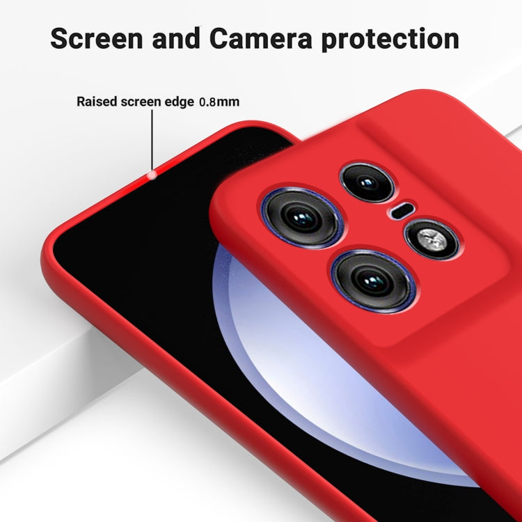 For Motorola Edge 50 Pro Pure Color Liquid Silicone Shockproof Phone Case(Red) - Motorola Cases by buy2fix | Online Shopping UK | buy2fix