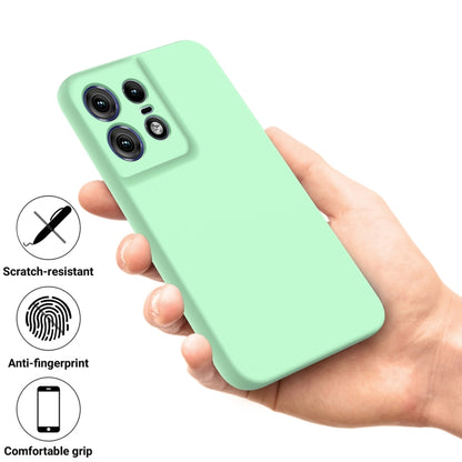 For Motorola Edge 50 Pro Pure Color Liquid Silicone Shockproof Phone Case(Green) - Motorola Cases by buy2fix | Online Shopping UK | buy2fix