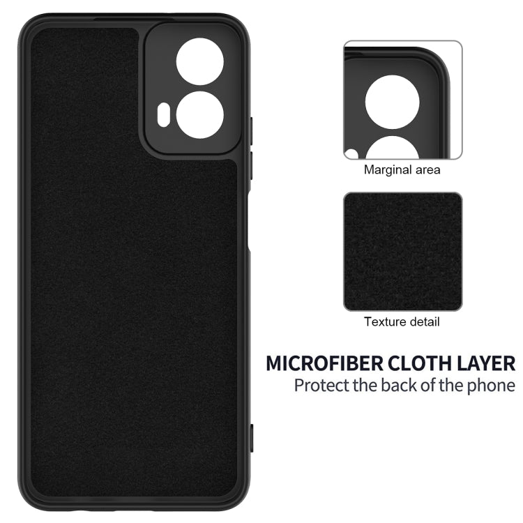 For Motorola Moto G Power 2024 Solid Color Liquid Silicone Dropproof Full Coverage Phone Case(Black) by buy2fix