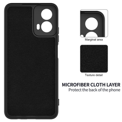 For Motorola Moto G Power 2024 Solid Color Liquid Silicone Dropproof Full Coverage Phone Case(Black) by buy2fix