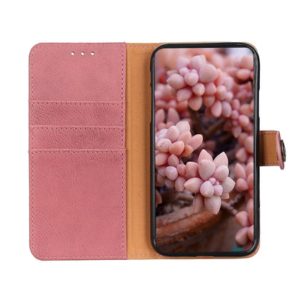 For OPPO A1 5G KHAZNEH Cowhide Texture Flip Leather Phone Case(Pink) - OPPO Cases by buy2fix | Online Shopping UK | buy2fix