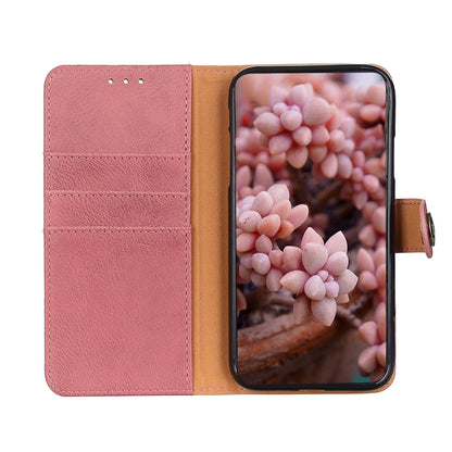 For OPPO A38 4G KHAZNEH Cowhide Texture Flip Leather Phone Case(Pink) - A38 Cases by buy2fix | Online Shopping UK | buy2fix