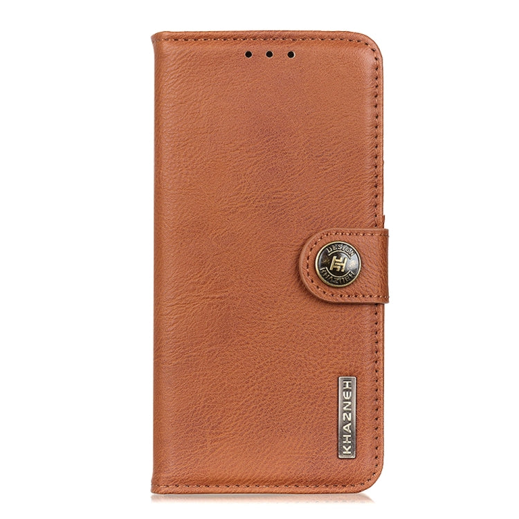 For OPPO Reno11 Pro 5G Global KHAZNEH Cowhide Texture Flip Leather Phone Case(Brown) - Reno11 Pro Cases by buy2fix | Online Shopping UK | buy2fix