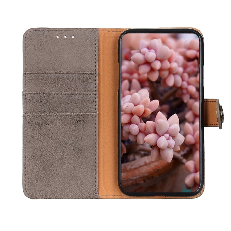 For Xiaomi 14 Pro KHAZNEH Cowhide Texture Flip Leather Phone Case(Khaki) - 14 Pro Cases by buy2fix | Online Shopping UK | buy2fix