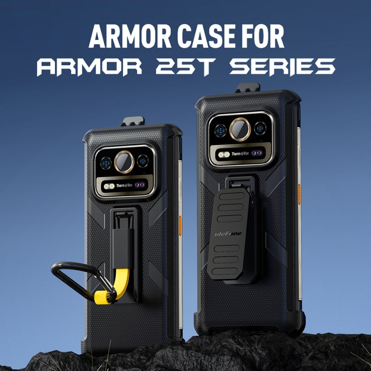 For Ulefone Armor 25T / 25T Pro Ulefone Back Clip Phone Case with Carabiner(Black) by Ulefone