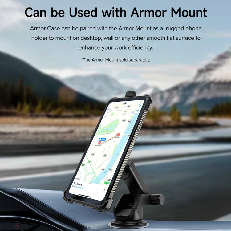 For Ulefone Armor 25T / 25T Pro Ulefone Back Clip Phone Case with Carabiner(Black) by Ulefone