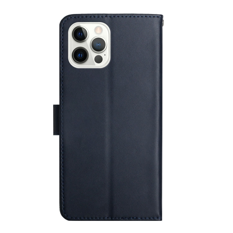 For iPhone 15 Pro Genuine Leather Fingerprint-proof Flip Phone Case(Blue) - iPhone 15 Pro Cases by buy2fix | Online Shopping UK | buy2fix