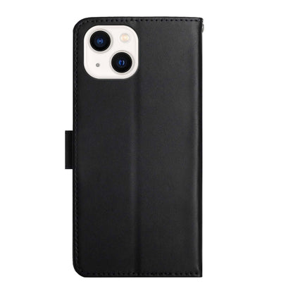 For iPhone 15 Genuine Leather Fingerprint-proof Flip Phone Case(Black) - iPhone 15 Cases by buy2fix | Online Shopping UK | buy2fix