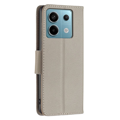 For Xiaomi Redmi Note 13 Pro 5G Litchi Texture Pure Color Leather Phone Case(Grey) - Xiaomi Cases by buy2fix | Online Shopping UK | buy2fix