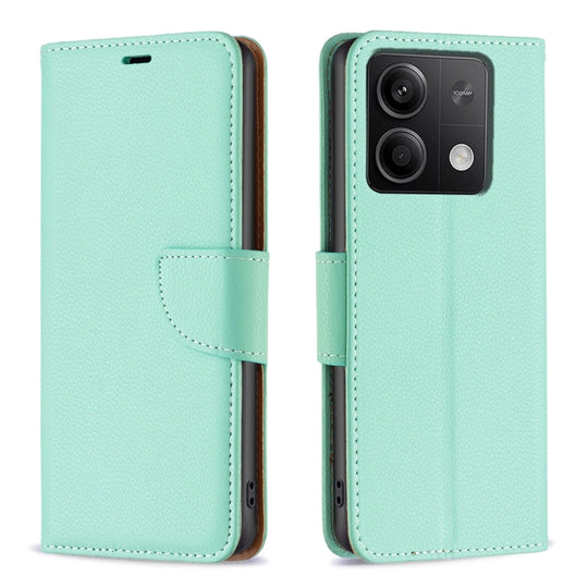For Xiaomi Redmi Note 13 4G Global Litchi Texture Pure Color Leather Phone Case(Green)
