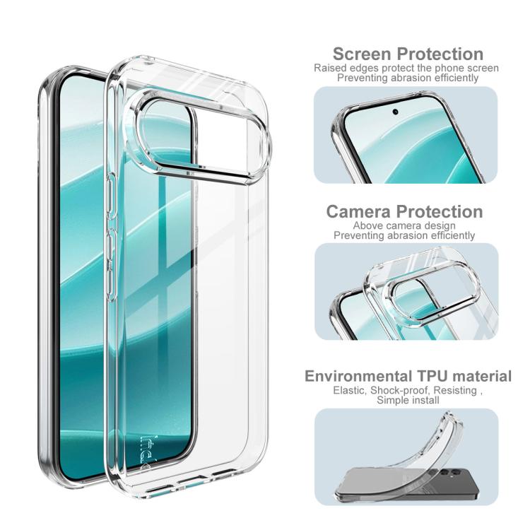 For Google Pixel 10 / Pixel 10 Pro IMAK UX-10 Series Transparent Shockproof TPU Phone Case(Transparent) - Google Cases by imak | Online Shopping UK | buy2fix