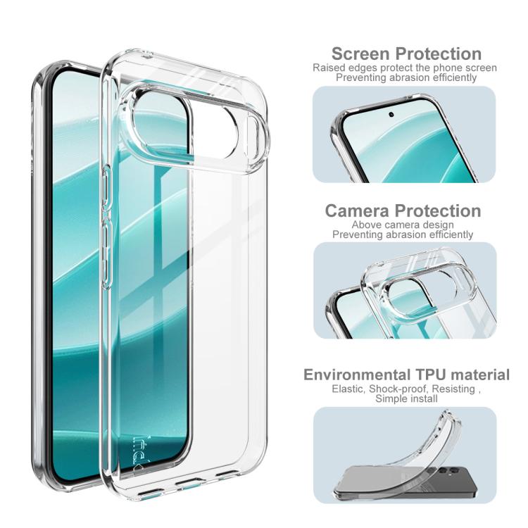 For Google Pixel 10 Pro XL IMAK UX-10 Series Transparent Shockproof TPU Phone Case(Transparent) - Google Cases by imak | Online Shopping UK | buy2fix