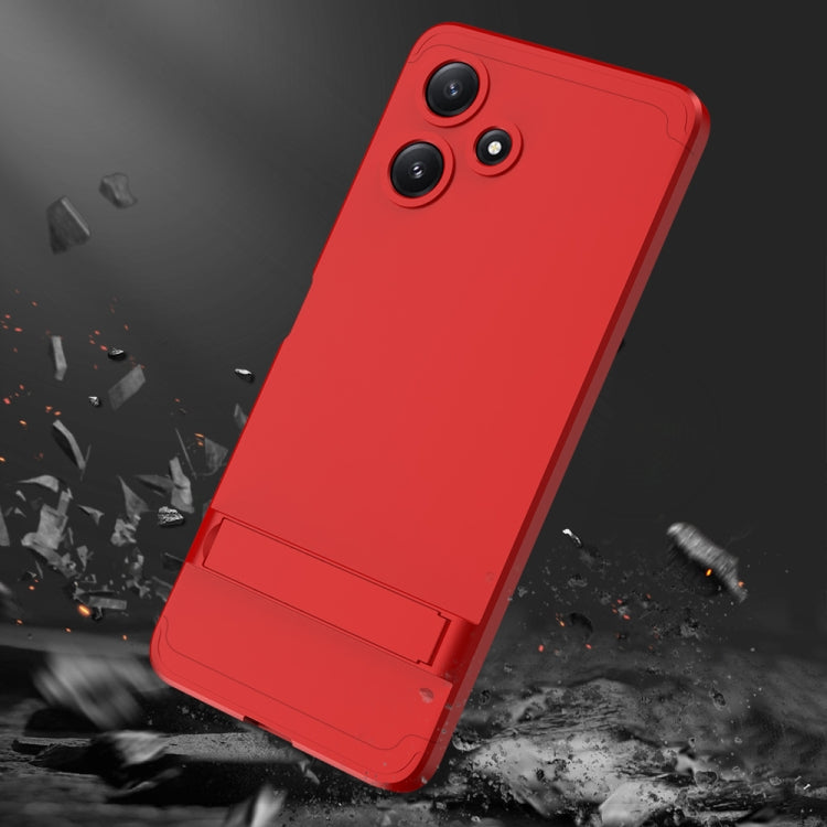 For Xiaomi Redmi 12 5G GKK Three Stage Splicing Full Coverage PC Phone Case with Stand(Red) - Xiaomi Cases by GKK | Online Shopping UK | buy2fix