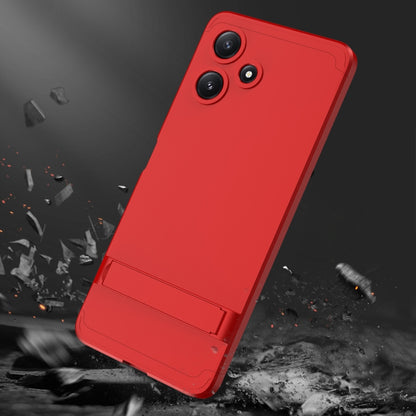 For Xiaomi Redmi 12 5G GKK Three Stage Splicing Full Coverage PC Phone Case with Stand(Red) - Xiaomi Cases by GKK | Online Shopping UK | buy2fix