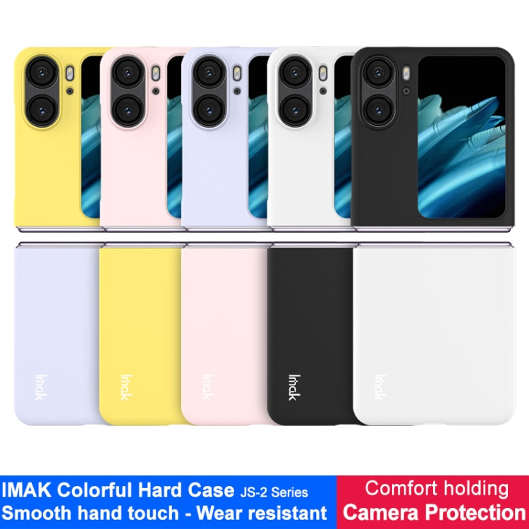 For OPPO Find N2 Flip 5G IMAK JS-2 Series Colorful PC Case(White) - OPPO Cases by imak | Online Shopping UK | buy2fix