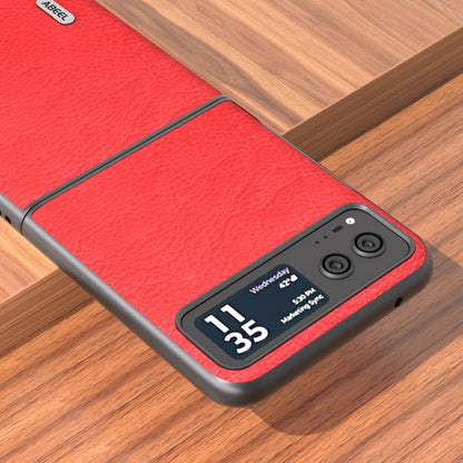 For Motorola Razr 40 ABEEL Retro Litchi Texture PU Phone Case(Red) by buy2fix