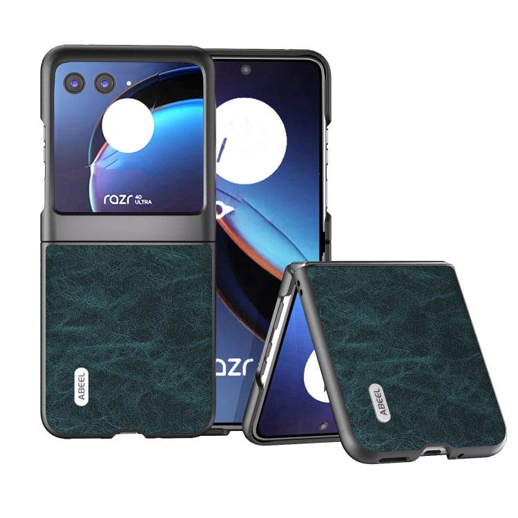 For Motorola Razr 40 Ultra ABEEL Dream Litchi Texture PU Phone Case(Blue) by buy2fix
