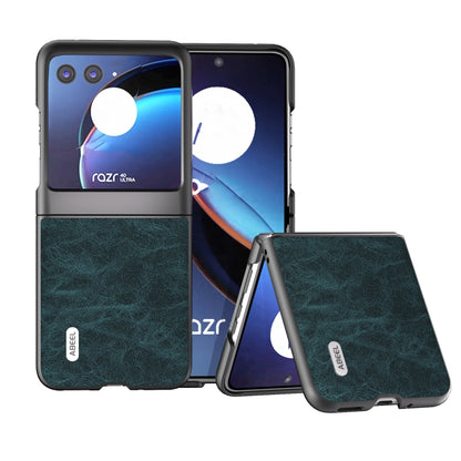 For Motorola Razr 40 Ultra ABEEL Dream Litchi Texture PU Phone Case(Blue) by buy2fix