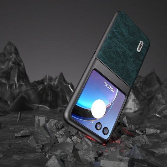 For Motorola Razr 40 Ultra ABEEL Dream Litchi Texture PU Phone Case(Blue) by buy2fix