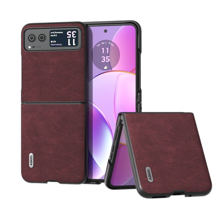 For Motorola Razr 40 ABEEL Dream Litchi Texture PU Phone Case(Purple) by buy2fix