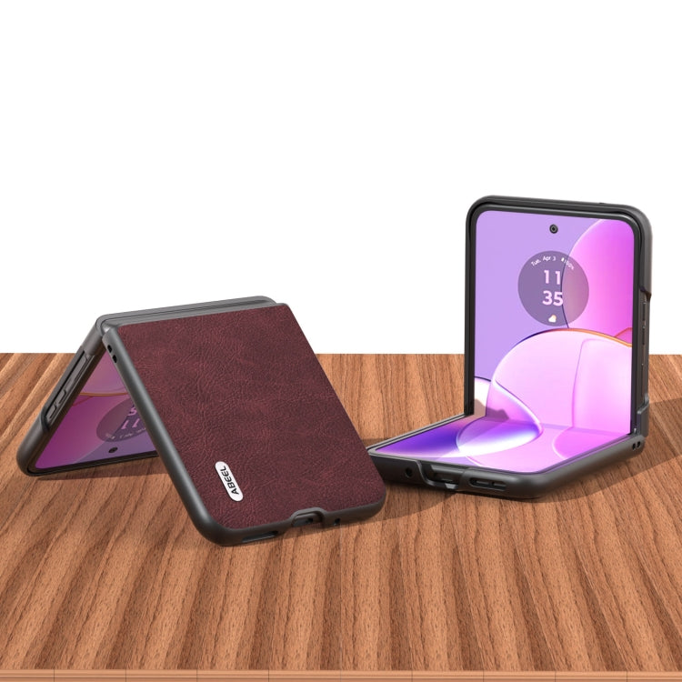 For Motorola Razr 40 ABEEL Dream Litchi Texture PU Phone Case(Purple) by buy2fix