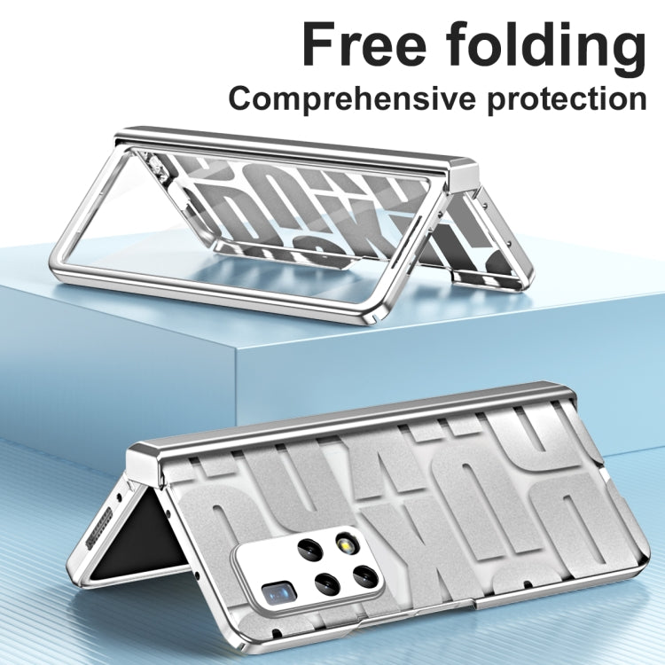 For Huawei Mate X2 Integrated Electroplating Folding Phone Case with Hinge(Rose Gold) - Huawei Cases by buy2fix | Online Shopping UK | buy2fix