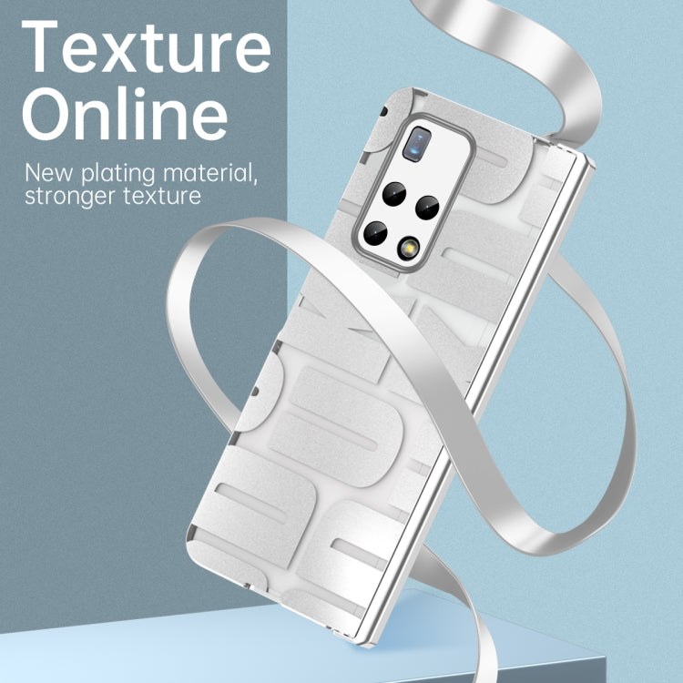 For Huawei Mate X2 Integrated Electroplating Folding Phone Case with Hinge(Silver) - Huawei Cases by buy2fix | Online Shopping UK | buy2fix