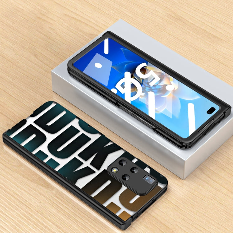 For Huawei Mate X2 Integrated Electroplating Folding Phone Case with Hinge(Black) - Huawei Cases by buy2fix | Online Shopping UK | buy2fix