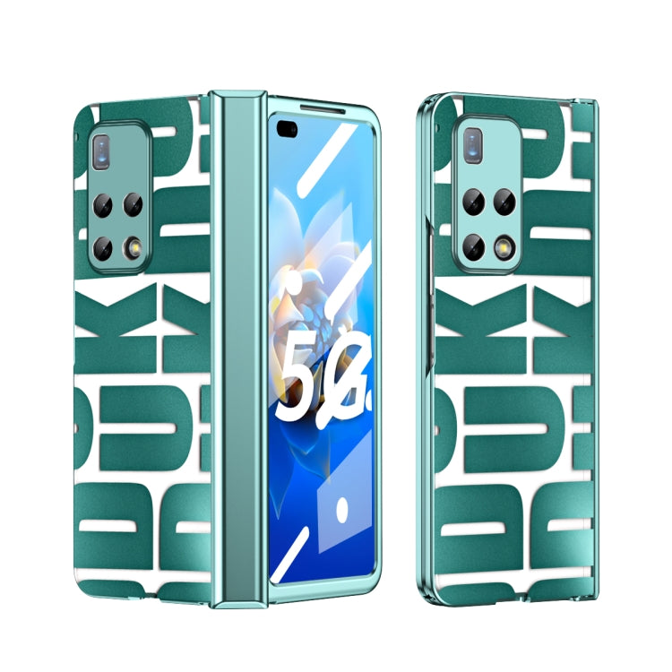 For Huawei Mate X2 Integrated Electroplating Folding Phone Case with Hinge(Green) - Huawei Cases by buy2fix | Online Shopping UK | buy2fix