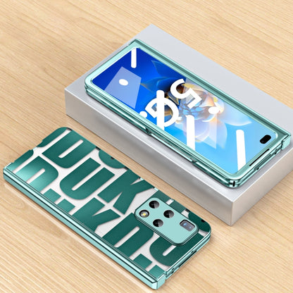 For Huawei Mate X2 Integrated Electroplating Folding Phone Case with Hinge(Green) - Huawei Cases by buy2fix | Online Shopping UK | buy2fix