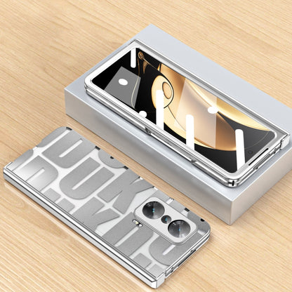 For Honor Magic V Integrated Electroplating Folding Phone Case with Hinge(Silver) - Honor Cases by buy2fix | Online Shopping UK | buy2fix