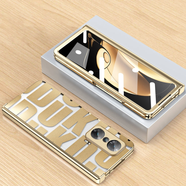For Honor Magic V Integrated Electroplating Folding Phone Case with Hinge(Tyrant Gold) - Honor Cases by buy2fix | Online Shopping UK | buy2fix
