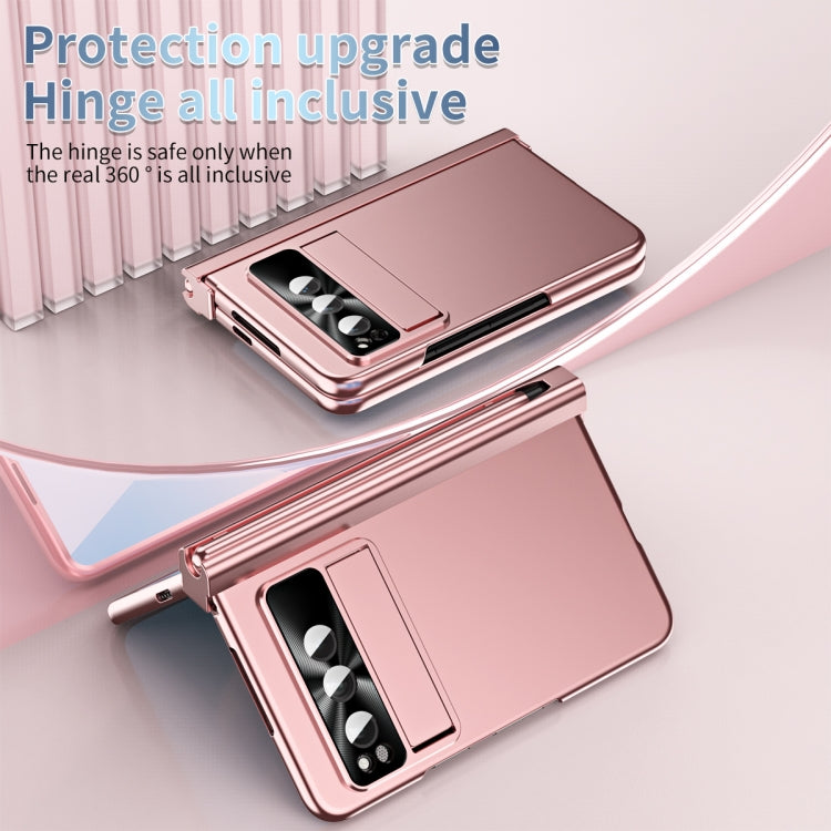 For Google Pixel Fold Integrated Electroplating PC Folding Phone Case(Pink) - Google Cases by buy2fix | Online Shopping UK | buy2fix