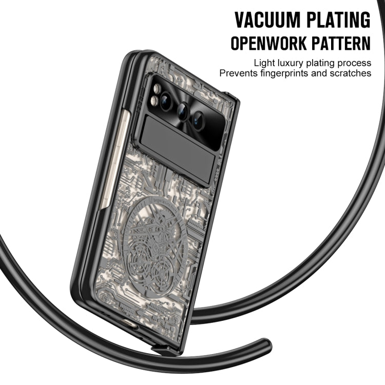 For Google Pixel Fold Mechanical Legend Integrated Electroplating All-inclusive Phone Case(Black) - Google Cases by buy2fix | Online Shopping UK | buy2fix