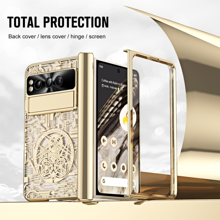 For Google Pixel Fold Mechanical Legend Integrated Electroplating All-inclusive Phone Case(Gold) - Google Cases by buy2fix | Online Shopping UK | buy2fix