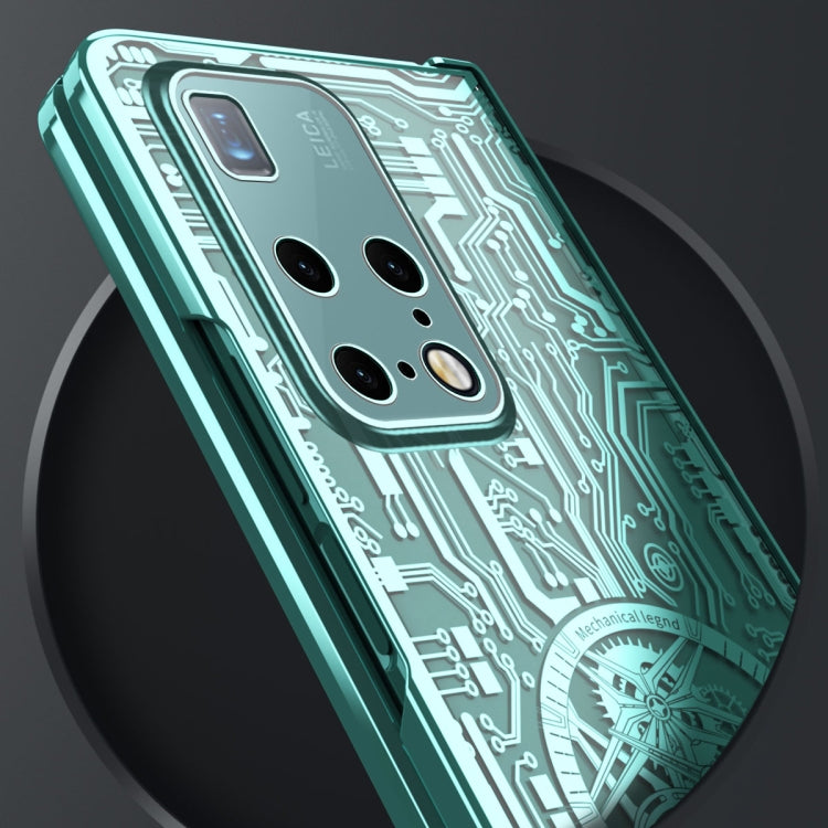 For Huawei Mate X2 Mechanical Legend Integrated Electroplating All-inclusive Phone Case(Green) - Huawei Cases by buy2fix | Online Shopping UK | buy2fix