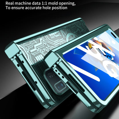For Huawei Mate X2 Mechanical Legend Integrated Electroplating All-inclusive Phone Case(Green) - Huawei Cases by buy2fix | Online Shopping UK | buy2fix