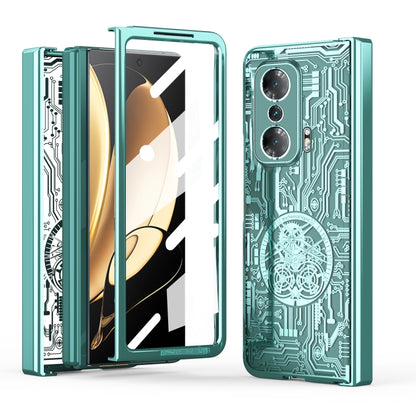 For Honor Magic V Mechanical Legend Integrated Electroplating All-inclusive Phone Case(Green) - Honor Cases by buy2fix | Online Shopping UK | buy2fix
