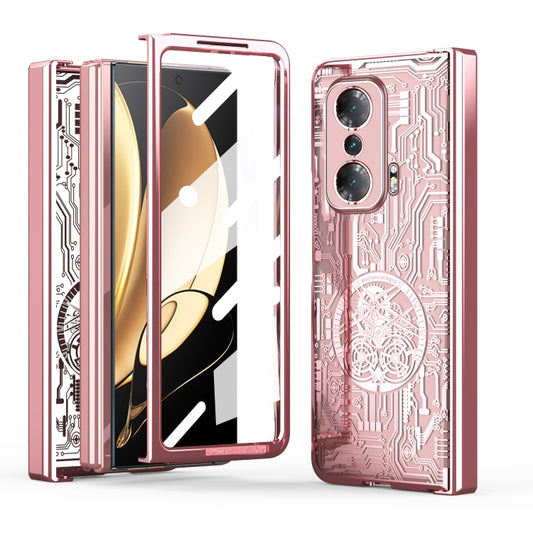 For Honor Magic V Mechanical Legend Integrated Electroplating All-inclusive Phone Case(Rose Gold) - Honor Cases by buy2fix | Online Shopping UK | buy2fix