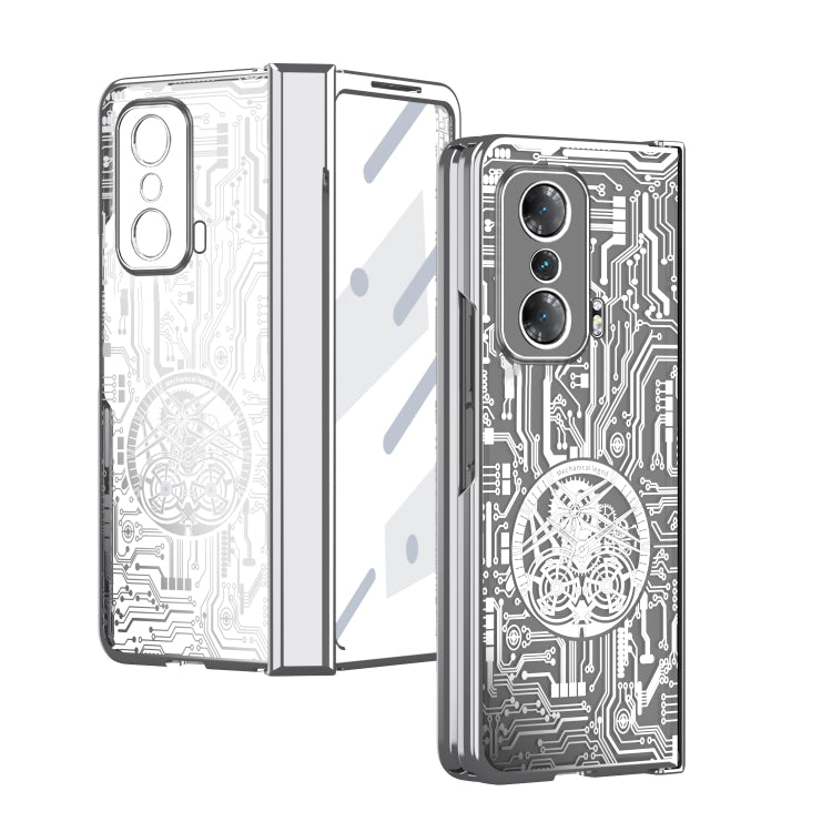 For Honor Magic V Mechanical Legend Integrated Electroplating All-inclusive Phone Case(Silver) - Honor Cases by buy2fix | Online Shopping UK | buy2fix