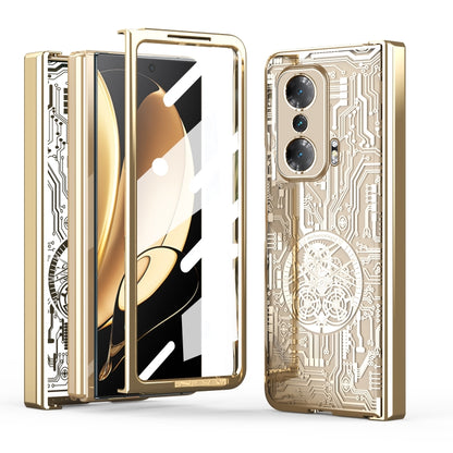 For Honor Magic V Mechanical Legend Integrated Electroplating All-inclusive Phone Case(Champagne Gold) - Honor Cases by buy2fix | Online Shopping UK | buy2fix