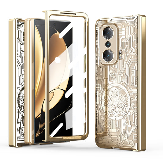 For Honor Magic V Mechanical Legend Integrated Electroplating All-inclusive Phone Case(Champagne Gold) - Honor Cases by buy2fix | Online Shopping UK | buy2fix