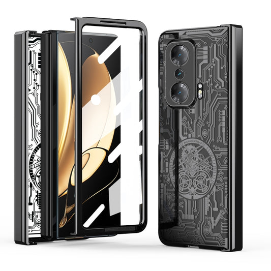 For Honor Magic V Mechanical Legend Integrated Electroplating All-inclusive Phone Case(Black) - Honor Cases by buy2fix | Online Shopping UK | buy2fix