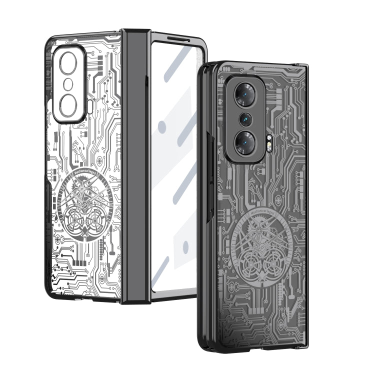 For Honor Magic V Mechanical Legend Integrated Electroplating All-inclusive Phone Case(Black) - Honor Cases by buy2fix | Online Shopping UK | buy2fix