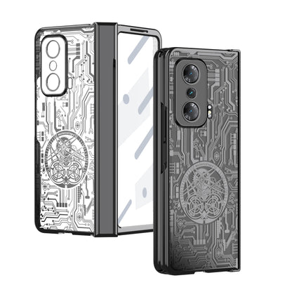 For Honor Magic V Mechanical Legend Integrated Electroplating All-inclusive Phone Case(Black) - Honor Cases by buy2fix | Online Shopping UK | buy2fix
