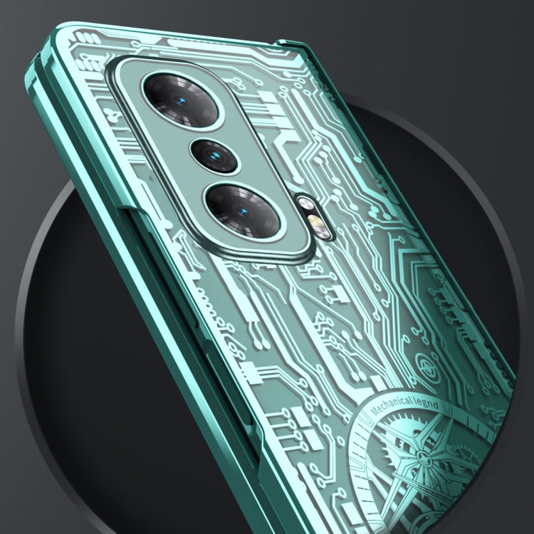 For Honor Magic V Mechanical Legend Integrated Electroplating All-inclusive Phone Case(Black) - Honor Cases by buy2fix | Online Shopping UK | buy2fix