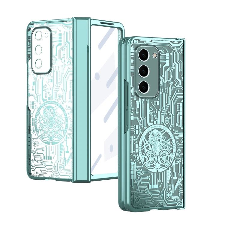 For Samsung Galaxy Z Fold2 5G Mechanical Legend Integrated Electroplating All-inclusive Phone Case(Green) - Galaxy Phone Cases by buy2fix | Online Shopping UK | buy2fix